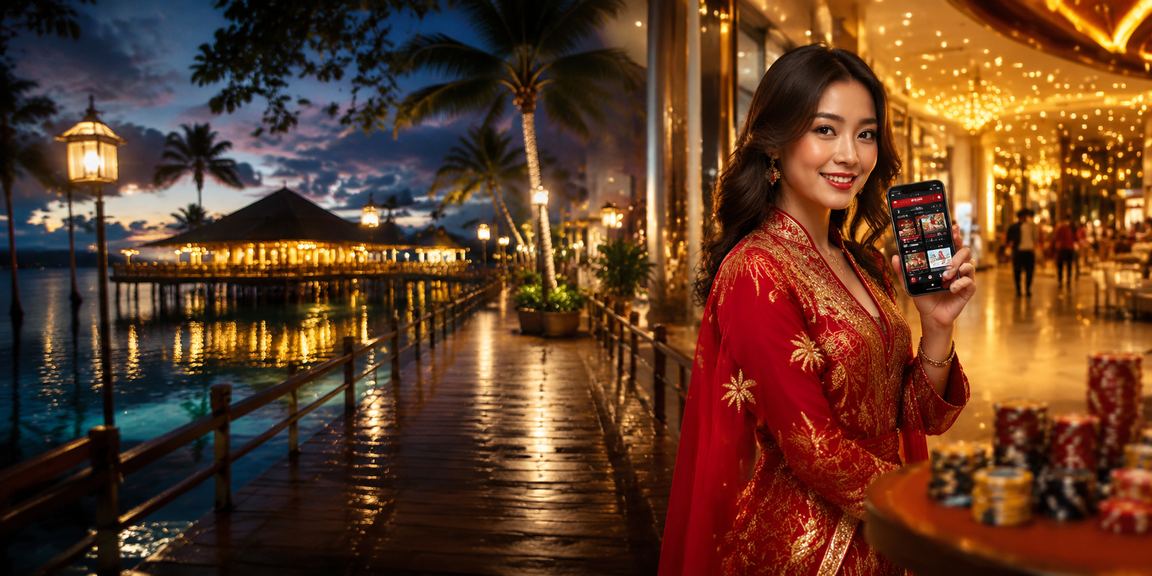 Pengguna menggunakan aplikasi kasino zc33s di telefon pintar Sabah